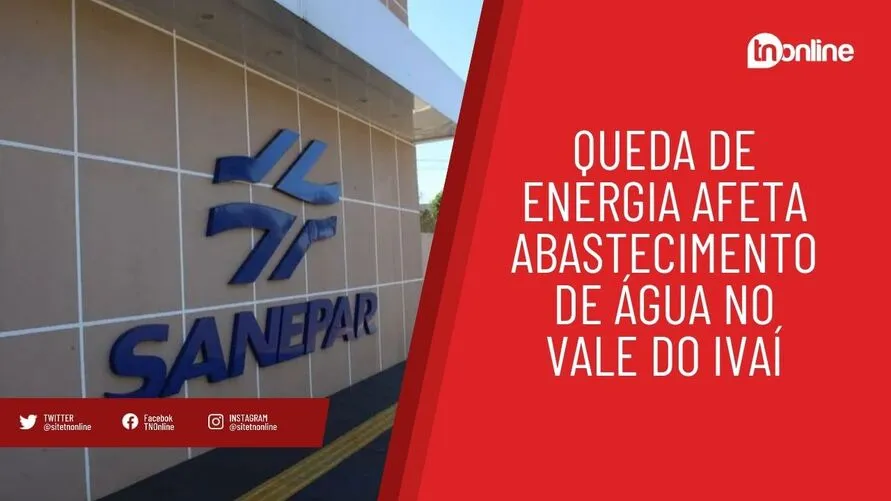 Queda de energia afeta abastecimento de água no Vale do Ivaí