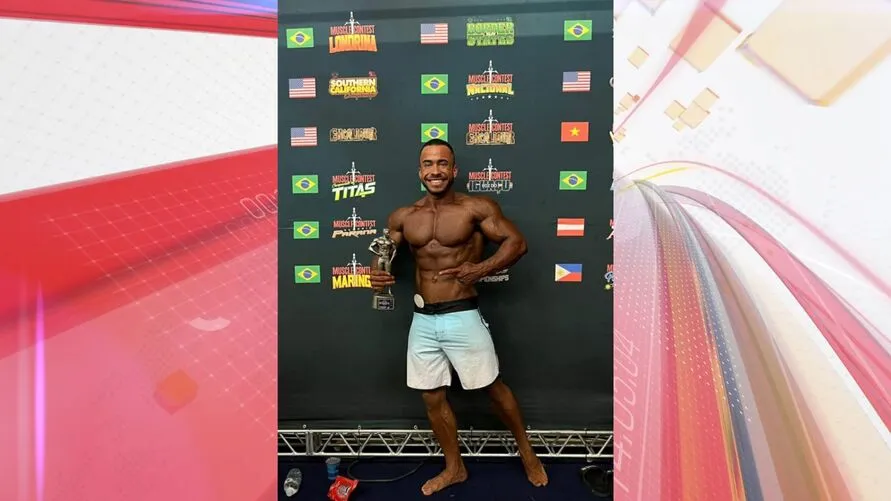 Raul Reis, 23 anos, foi quarto colocado no Mr. Olympia