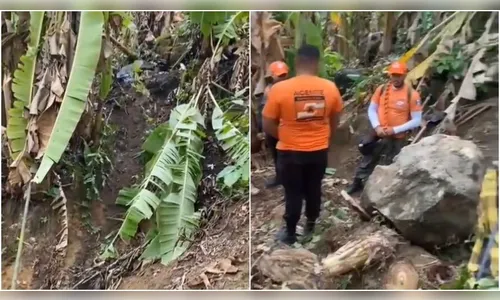 Rocha de três toneladas desliza de barranco e mata servidor público