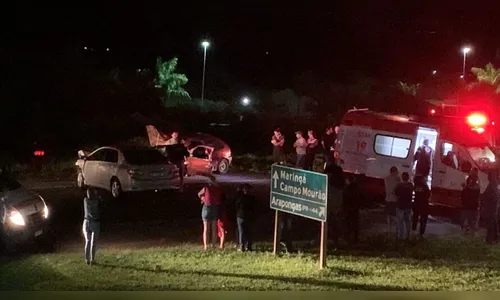 Casal e filhos ficam feridos após acidente na BR-376 em Mandaguari