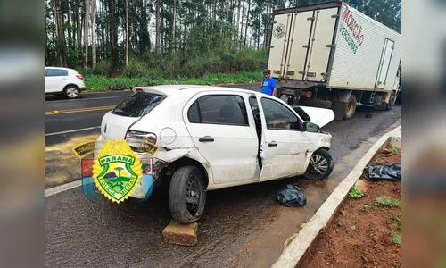 Mulher de 33 anos fica ferida em acidente na PR-444 em Arapongas