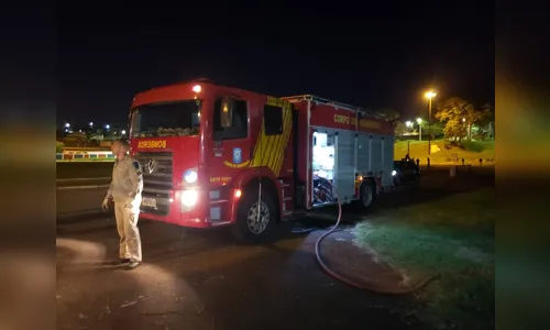 Princípio de incêndio no Lagoão mobiliza Corpo de Bombeiros