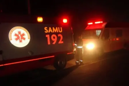 Duas ambulâncias do Samu atenderam a ocorrência