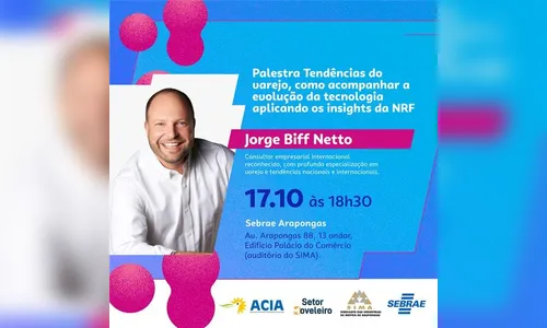 Tendências do varejo são tema de palestra gratuita em Arapongas