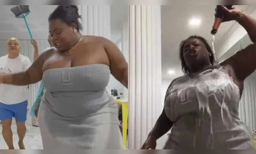 Jojo Todynho estoura champanhe e comemora eliminação de Cariúcha