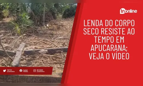 Lenda do Corpo Seco resiste ao tempo em Apucarana; veja o vídeo