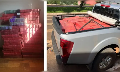 PM apreende quase 600 quilos de maconha e recupera caminhonete roubada