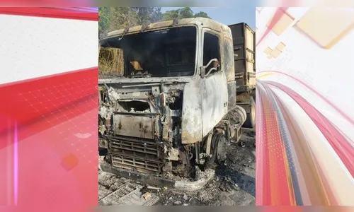 Incêndio destrói cabine de caminhão que transportava ureia na BR-376