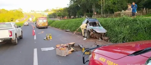 O motorista não utilizava cinto de segurança