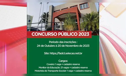 Jandaia do Sul abre inscrições para concurso da prefeitura