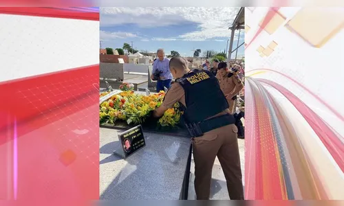 Policiais militares participam de missa de finados em Apucarana