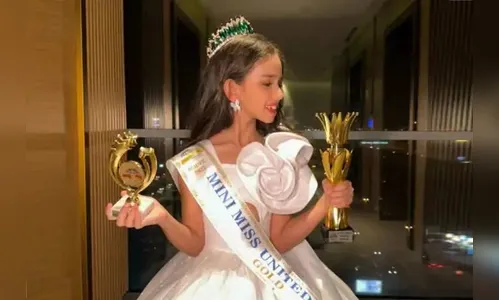 Brasileira de 7 anos é eleita Mini Miss Mundo em Dubai