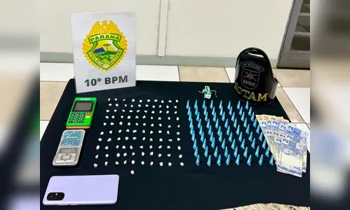 Rotam prende rapaz de 25 anos com várias porções de drogas