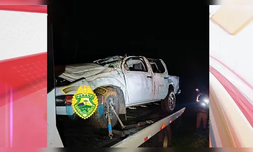 Carro capota e três pessoas ficam feridas na PR-170 em Apucarana