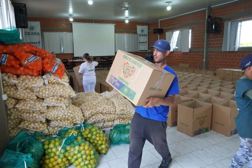 Ao todo, a Ceasa já doou 75 toneladas de alimentos para as vítimas das chuvas e enchentes
