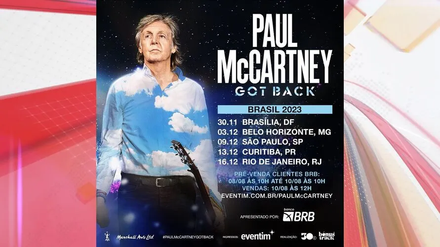 Na capital federal, será o menor concerto de Paul no Brasil.