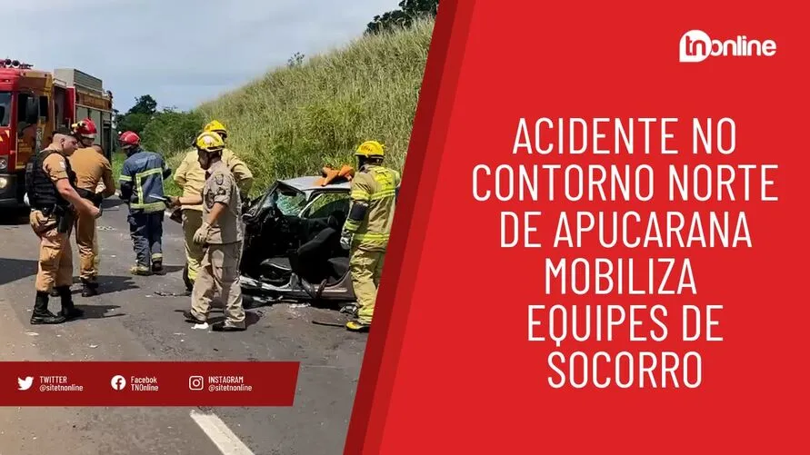 Acidente no Contorno Norte de Apucarana mobiliza autoridades