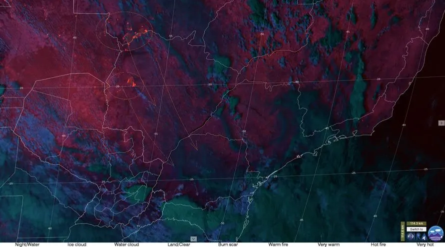 Mapa mostra de onde vem as queimadas