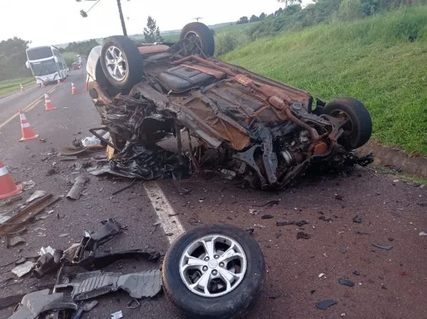 O carro tinha placas de Nova Prata do Iguaçu.