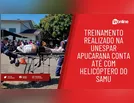 Treinamento realizado na Unespar contou até com helicóptero do Samu