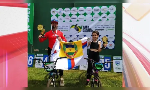 Pai e filha de Apucarana são campeões paranaenses de bicicross