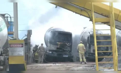 Incêndio atinge empresa de concreto na marginal da PR-445