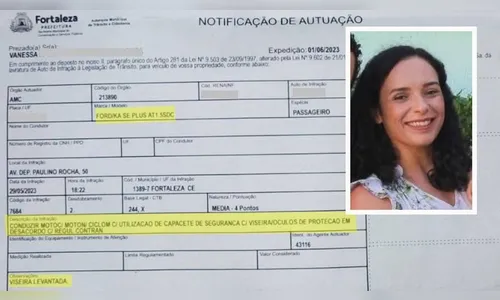 Inusitado: empresária é multada por dirigir carro sem capacete