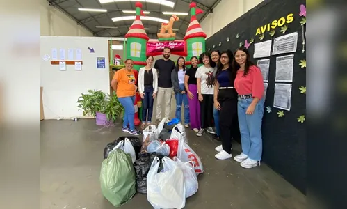 Centro Pop recebe doações de estudantes na campanha Chinelo Solidário