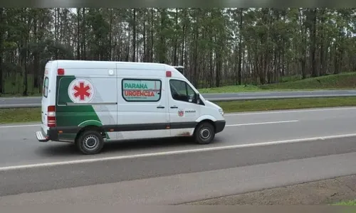 Motociclista fratura perna em acidente com Saveiro em Grandes Rios
