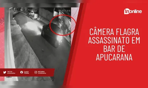 Câmera flagra assassinato em bar de Apucarana
