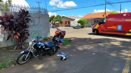 Colisão envolveu duas motocicletas no Jardim Colonial