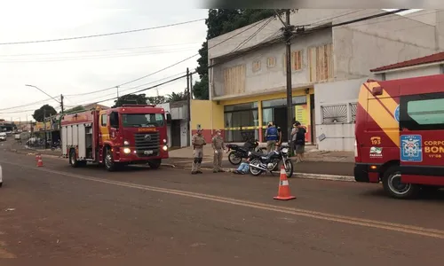 Acidente entre motos mobiliza Samu e bombeiros em Apucarana; veja