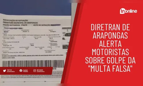 Diretran de Arapongas alerta motoristas sobre golpe da 