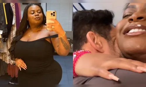 Jojo Todynho ganha 'cheiro' no pescoço ao reencontrar Cauã Reymond