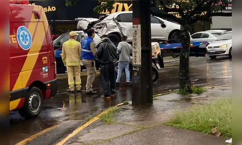 Acidente no Jardim Apucarana deixa motociclista de 38 anos ferido