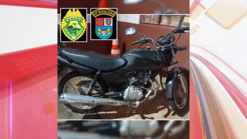 Moto foi encaminhada para a delegacia da cidade