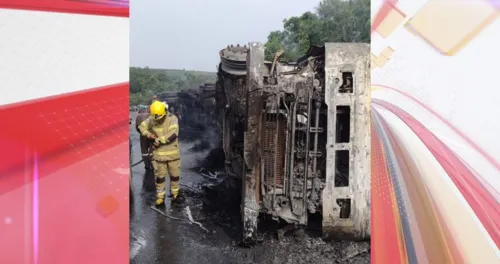 O acidente ocorreu na manhã desta quinta-feira