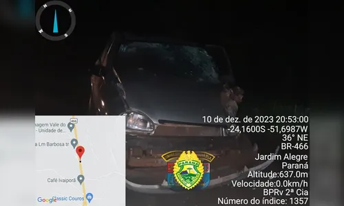 Acidente entre dois carros deixa três pessoas feridas em Jardim Alegre