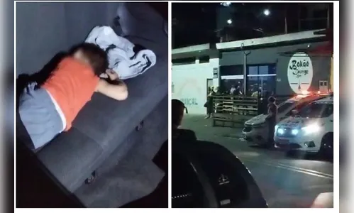 Pais vão a bar e deixam criança sozinha em carro; PM é chamada