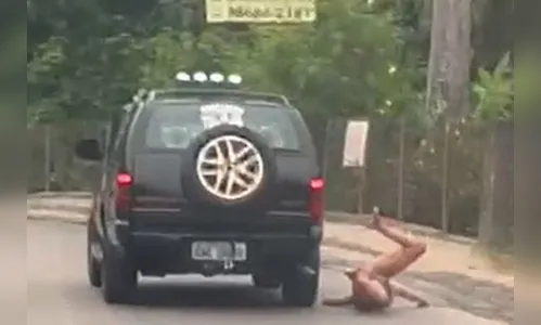 Vídeo flagra queda de jovem que dançava em teto de carro em movimento