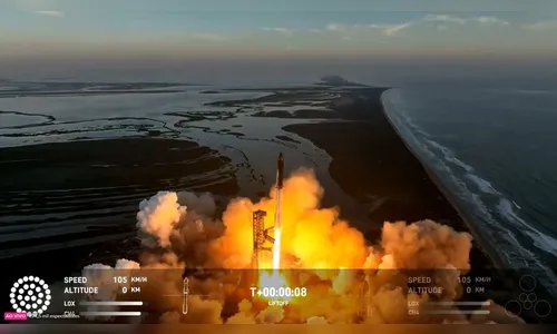 SpaceX perde contato com Starship após propulsor da nave explodir