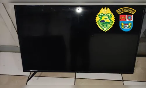 Polícia recupera TV que estava escondida em terreno vazio de Apucarana