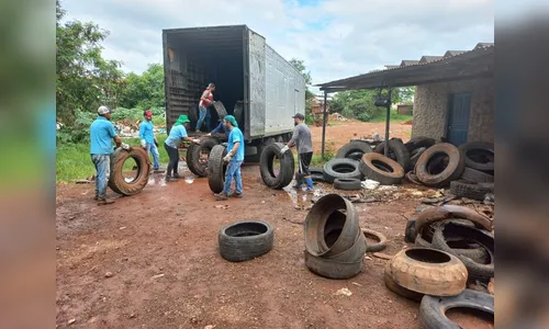 Faxinal encaminha mais 10 toneladas de pneus para reciclagem