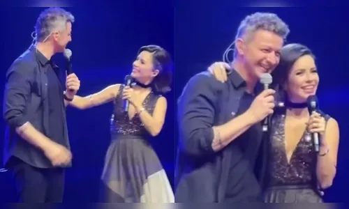Sandy e Lucas Lima sobem ao palco juntos novamente