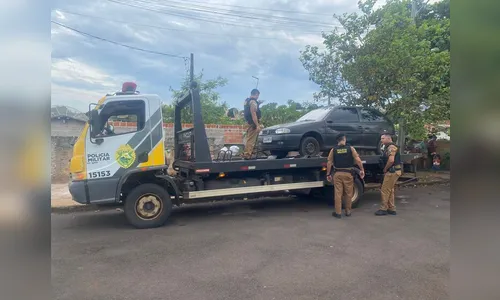 Carro furtado na Feira do Produtor é encontrado depenado em Apucarana