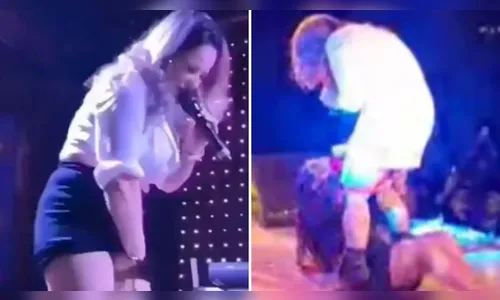 Cantora sertaneja gera polêmica ao oferecer cachaça em calcinha
