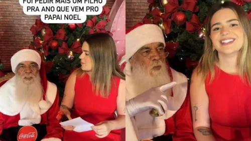 Viih Tube se encontrou com o Papai Noel nesta sexta-feira