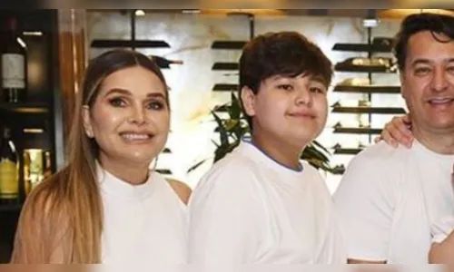 Viúva de Leandro reúne os 5 filhos em batizado