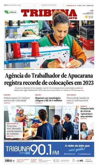 Edição do dia 3 de janeiro de  2024