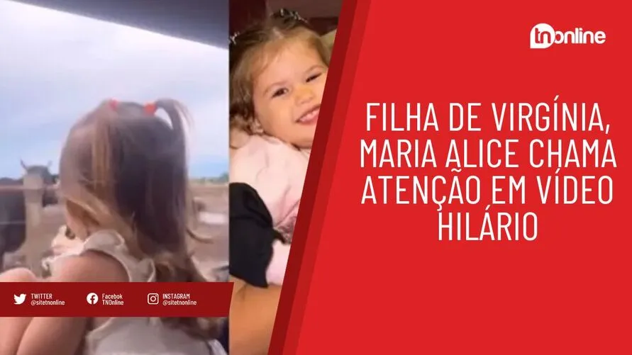 Filha de Virgínia, Maria Alice chama atenção em vídeo hilário